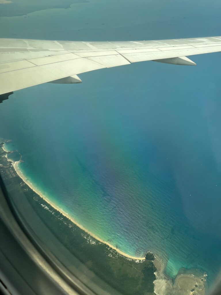 飛行機から見たシンガポール周辺