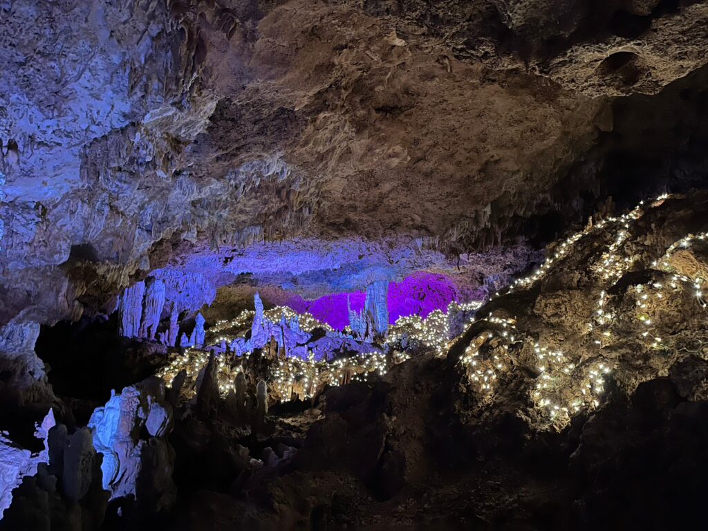 石垣島鍾乳洞のライトアップ
