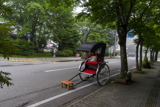 軽井沢の人力車