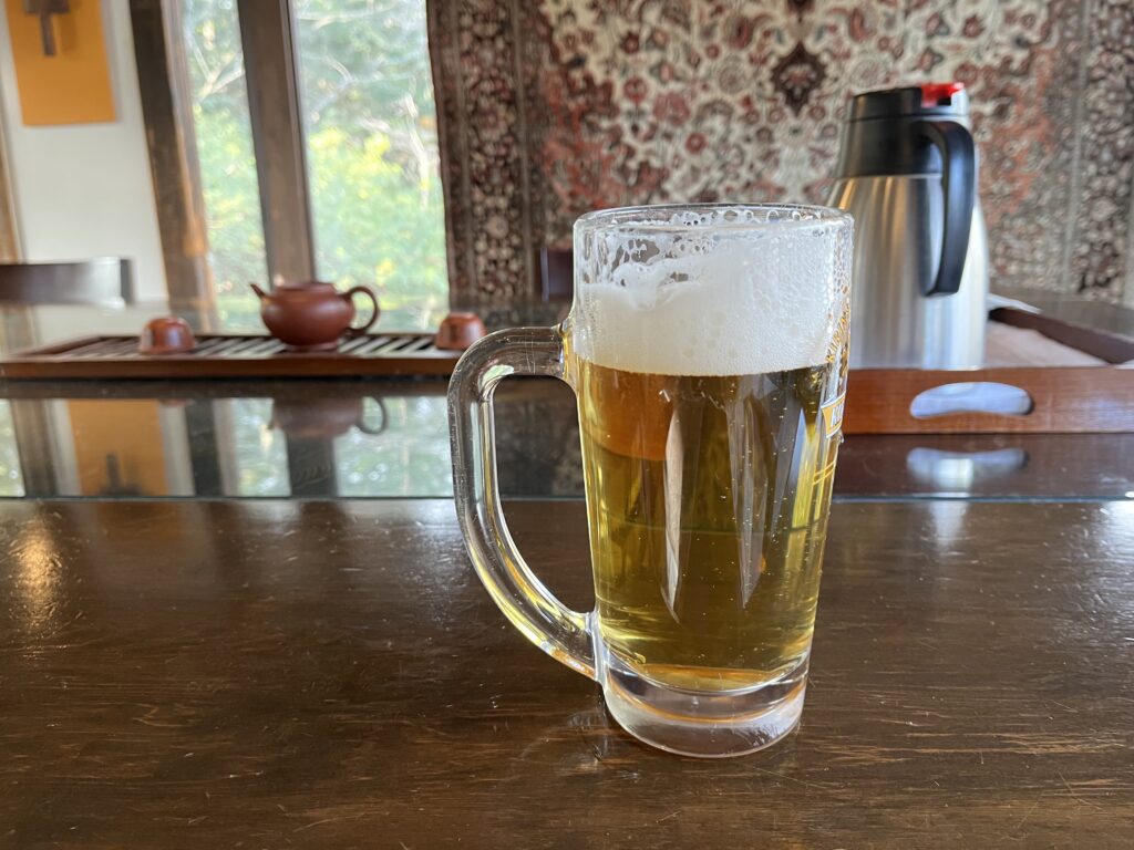 鬼怒川温泉あけび湯上がりのビール