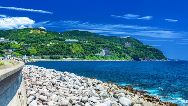 伊豆稲取の海岸