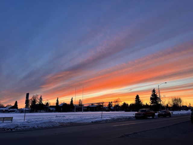 アラスカ、アンカレッジの夕日