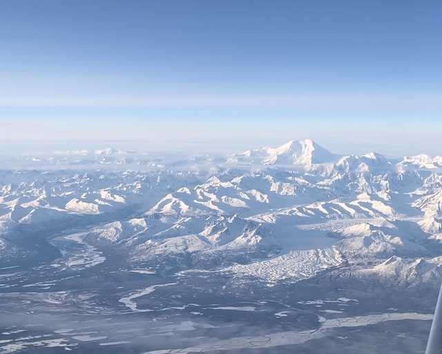 アラスカの上空